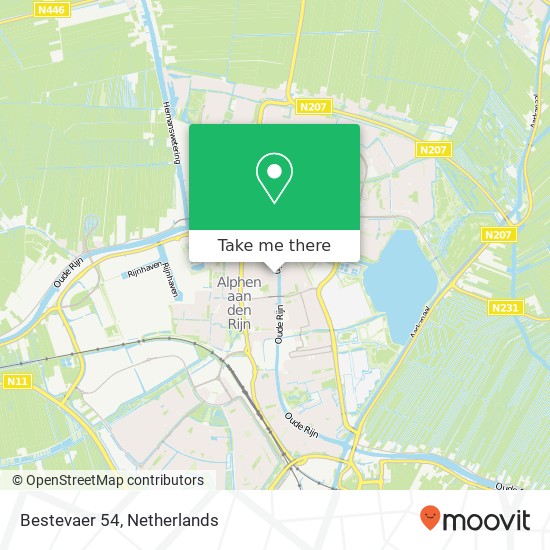 Bestevaer 54, 2405 GZ Alphen aan den Rijn Karte