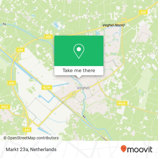 Markt 23a, 5461 JK Veghel map