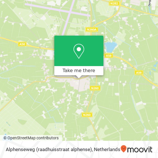 Alphenseweg (raadhuisstraat alphense), 5126 Gilze map