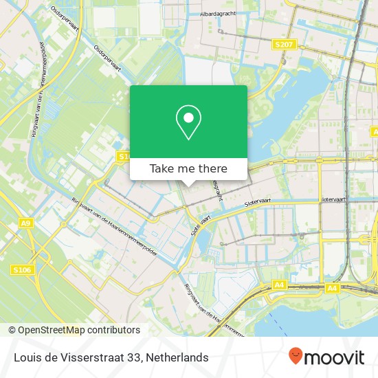 Louis de Visserstraat 33, 1069 RG Amsterdam map