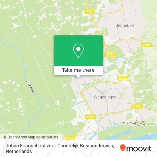 Johan Frisoschool voor Christelijk Basisonderwijs, Hooilandplein 44 map