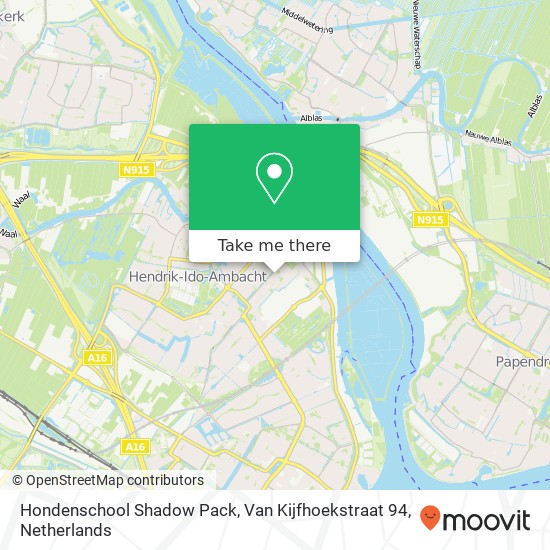 Hondenschool Shadow Pack, Van Kijfhoekstraat 94 map