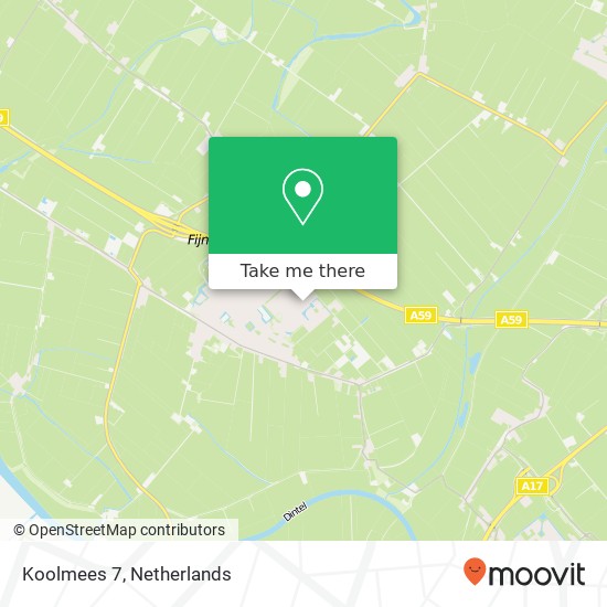 Koolmees 7, 4793 HJ Fijnaart map