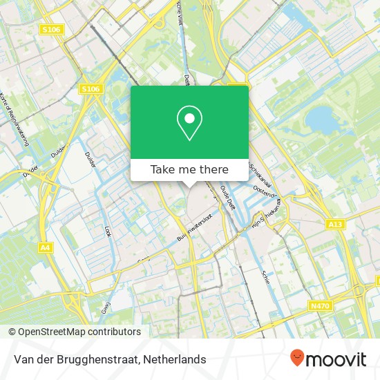 Van der Brugghenstraat, 2613 BR Delft map