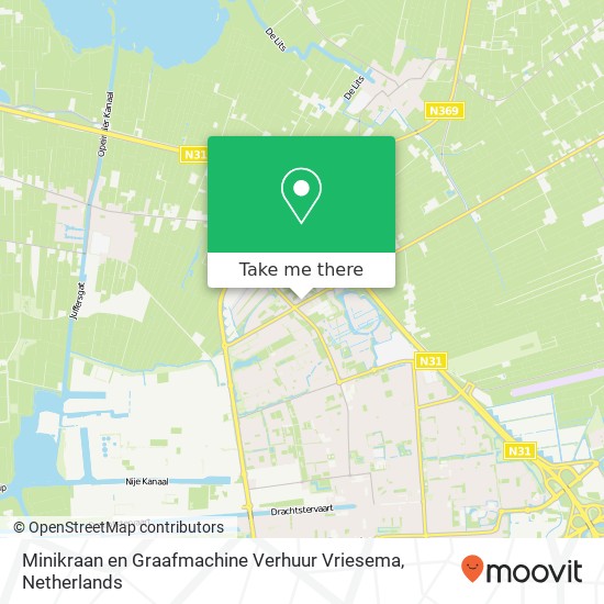 Minikraan en Graafmachine Verhuur Vriesema, Folgeralaan 5 map