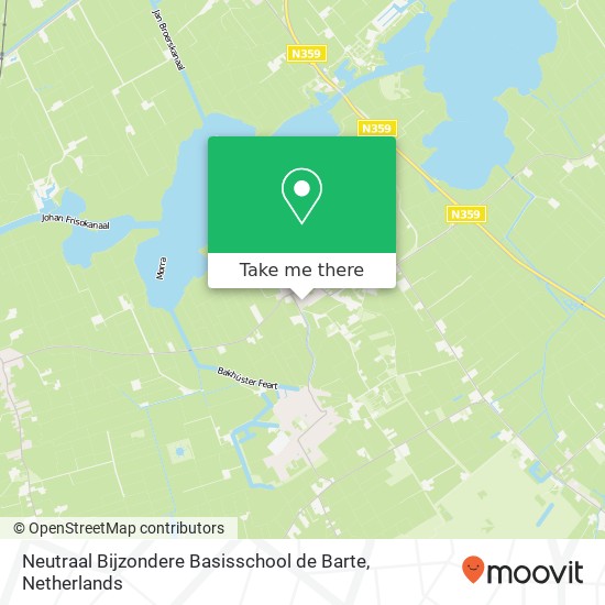 Neutraal Bijzondere Basisschool de Barte, Nicolaaswei 10 map