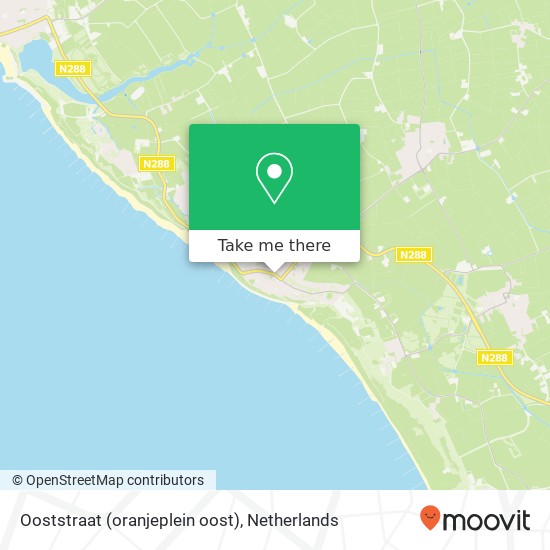 Ooststraat (oranjeplein oost), 4374 AG Zoutelande map