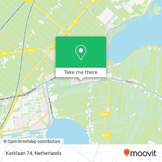 Kerklaan 74, 2451 CH Leimuiden map