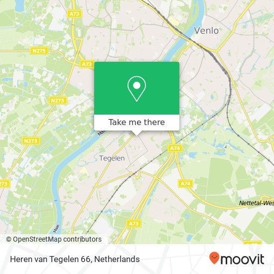 Heren van Tegelen 66, 5931 ME Tegelen map