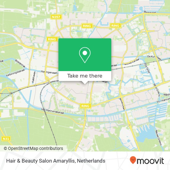 Hair & Beauty Salon Amaryllis, Carel van Manderstraat 1 map