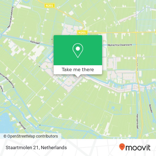 Staartmolen 21, 3642 AN Mijdrecht Karte