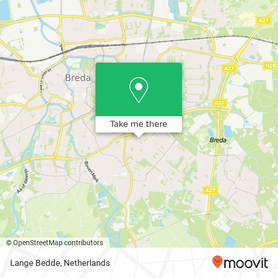 Lange Bedde, 4834 AR Breda map