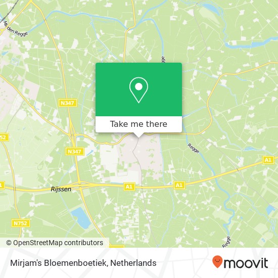 Mirjam's Bloemenboetiek, Dorpsstraat 107 map