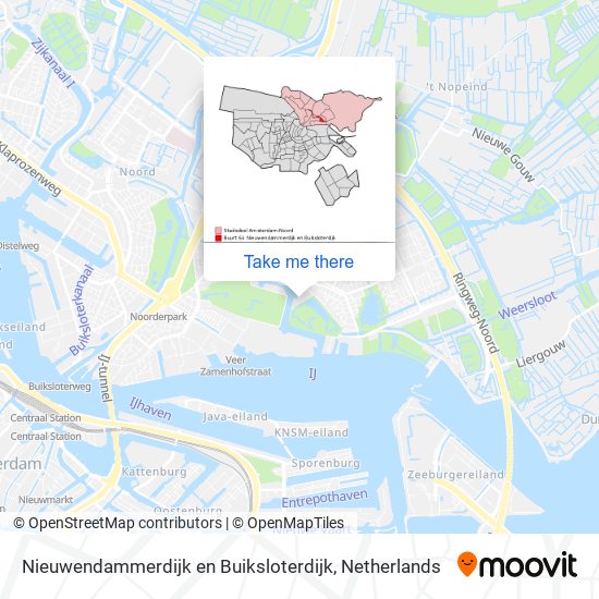 Nieuwendammerdijk en Buiksloterdijk Karte