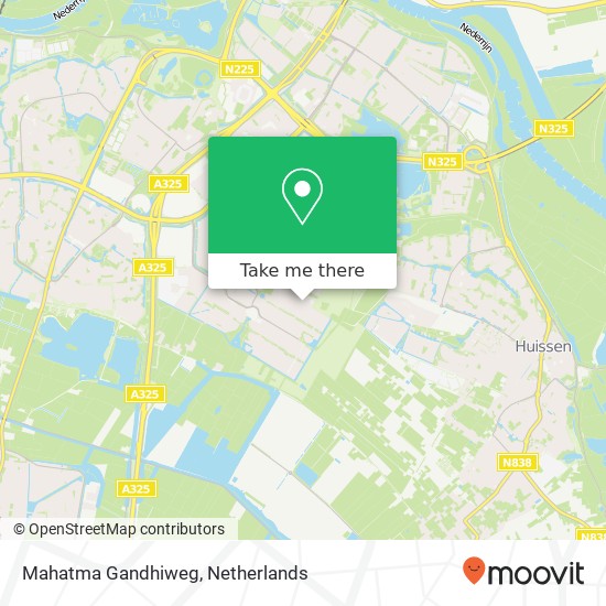 Mahatma Gandhiweg, 6836 Arnhem Karte