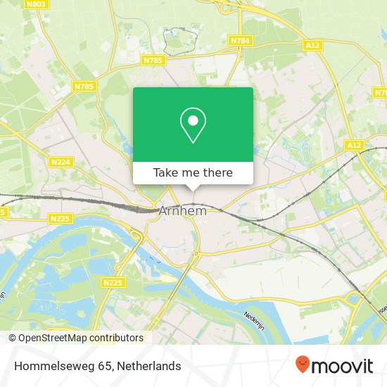 Hommelseweg 65 map