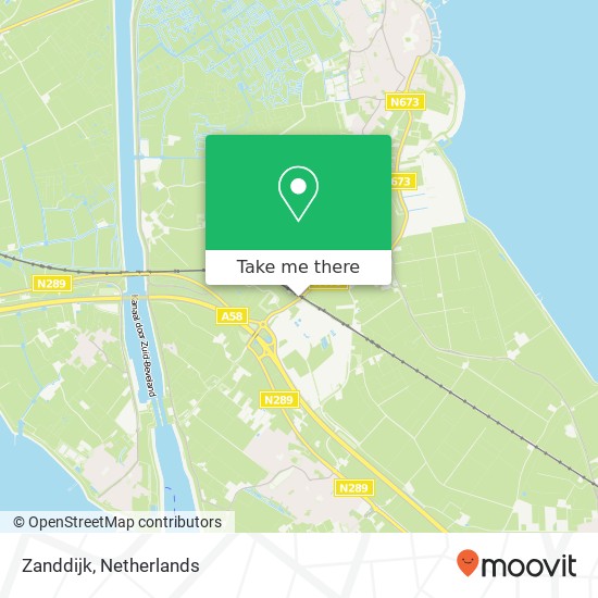 Zanddijk, 4416 Kruiningen Karte