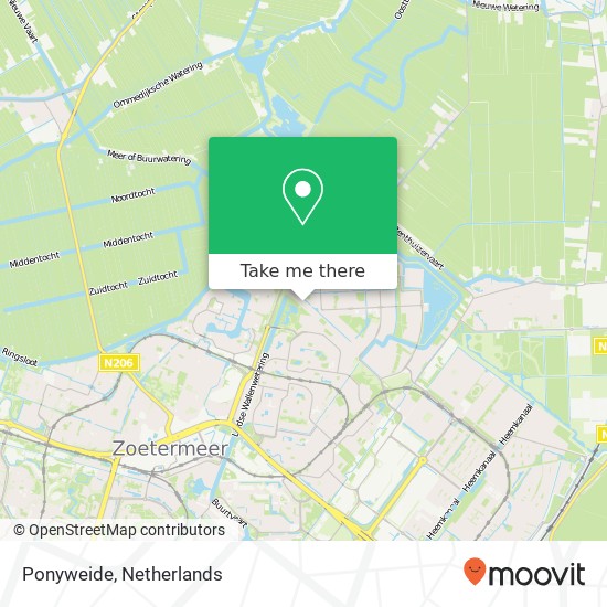 Ponyweide, Ponyweide, Zoetermeer, Nederland Karte