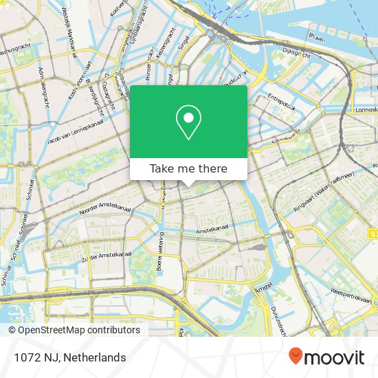 1072 NJ, 1072 NJ Amsterdam, Nederland map