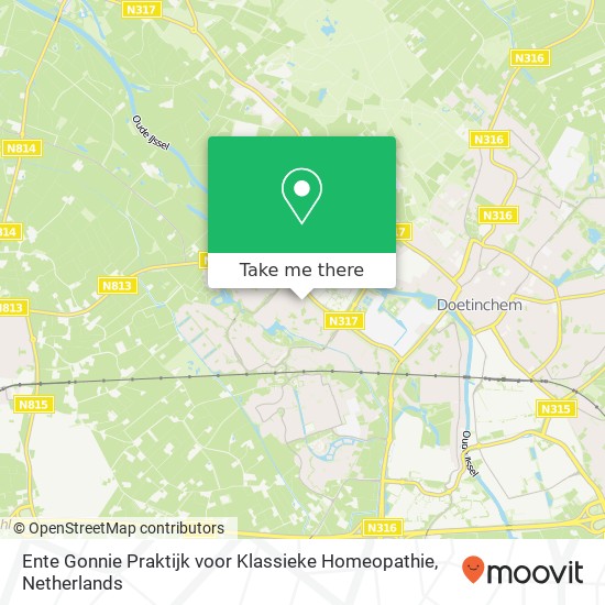 Ente Gonnie Praktijk voor Klassieke Homeopathie, Hackfort 12 map