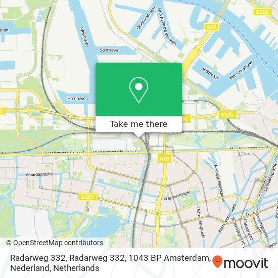 Radarweg 332, Radarweg 332, 1043 BP Amsterdam, Nederland Karte