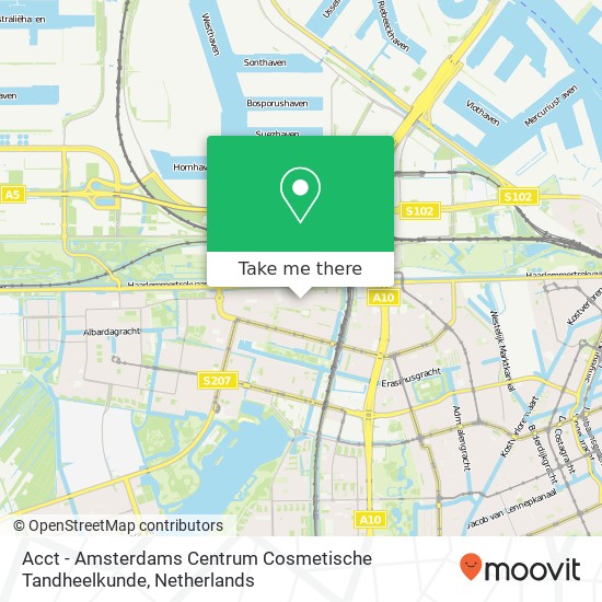 Acct - Amsterdams Centrum Cosmetische Tandheelkunde, Burgemeester Vening Meineszlaan 66 map