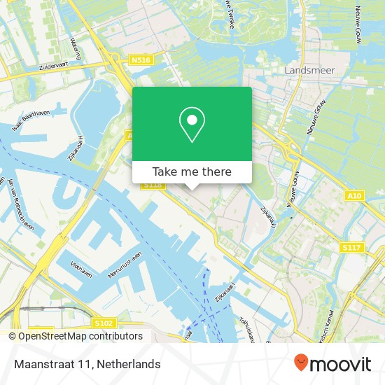 Maanstraat 11, Maanstraat 11, 1033 VA Amsterdam, Nederland map