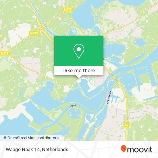 Waage Naak 14, Waage Naak 14, 6019 AA Wessem, Nederland Karte