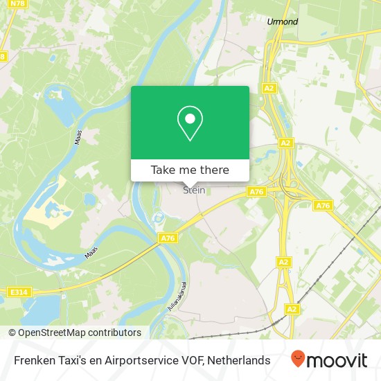 Frenken Taxi's en Airportservice VOF map