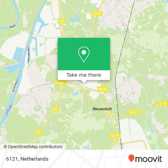 6121, 6121 Born, Nederland map