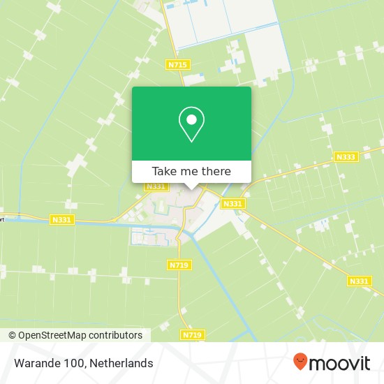 Warande 100, 8316 CS Marknesse map