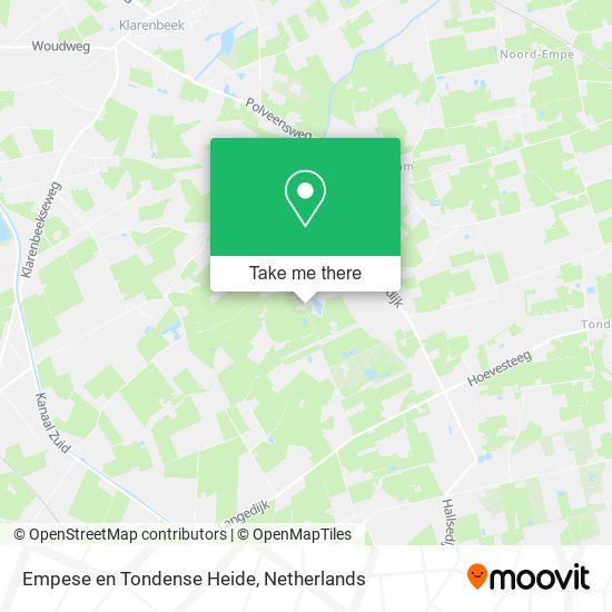 Empese en Tondense Heide map