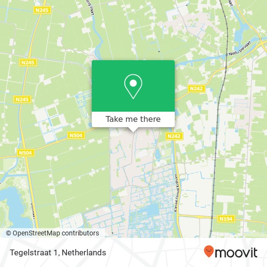 Tegelstraat 1, 1723 MJ Noord-Scharwoude map