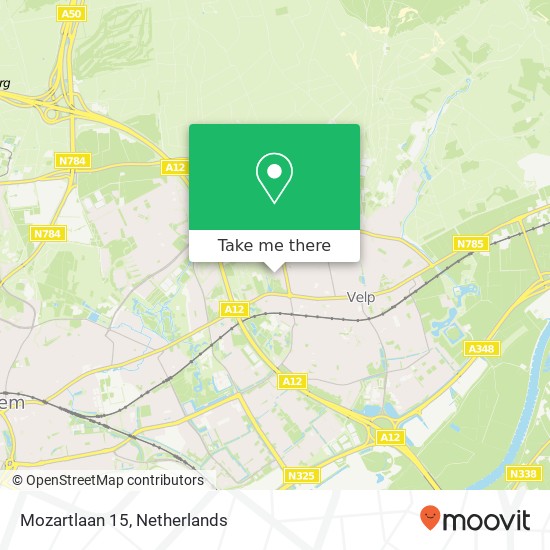 Mozartlaan 15, 6881 PJ Velp map