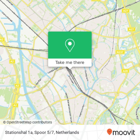 Stationshal 1a, Spoor 5 / 7, Stationshal 1a, Spoor 5 / 7, 3511 CE Utrecht, Nederland Karte