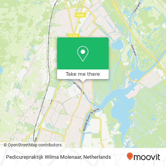 Pedicurepraktijk Wilma Molenaar, Rijksstraatweg 340 map