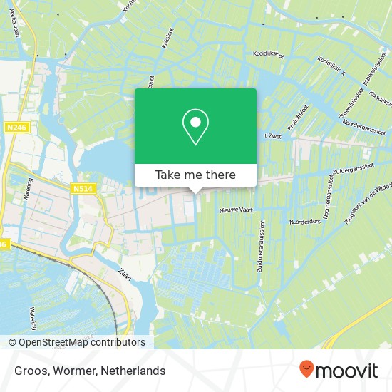 Groos, Wormer, Dorpsstraat 206 map