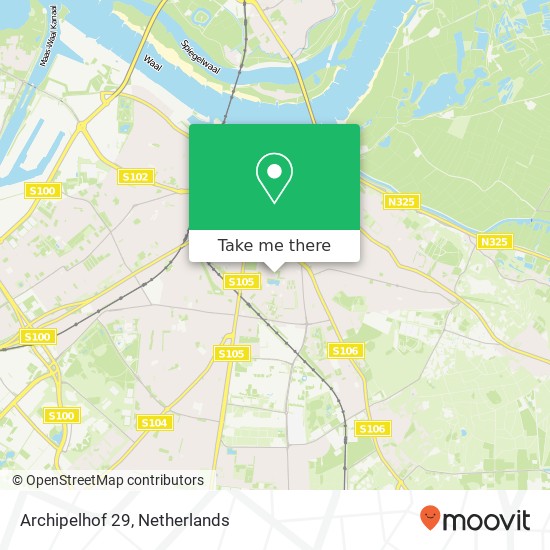 Archipelhof 29, 6524 LD Nijmegen Karte