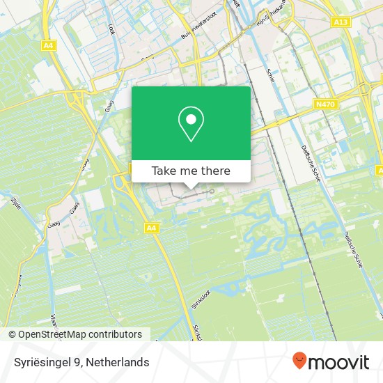 Syriësingel 9, 2622 HL Delft map