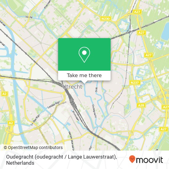Oudegracht (oudegracht / Lange Lauwerstraat), 3512 VJ Utrecht Karte