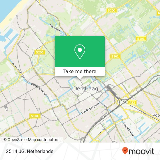 2514 JG, 2514 JG Den Haag, Nederland map