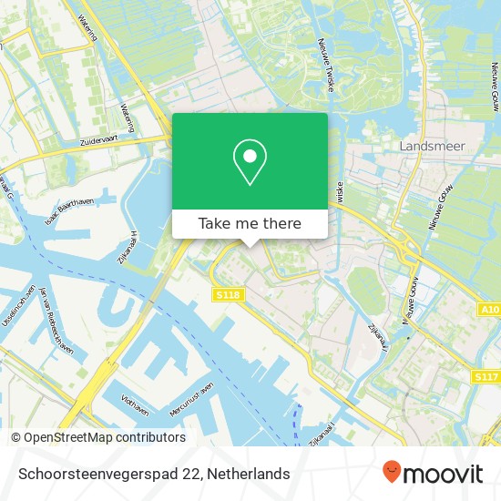 Schoorsteenvegerspad 22, 1033 ZZ Amsterdam map