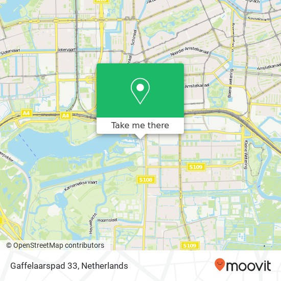 Gaffelaarspad 33, 1081 KK Amsterdam map