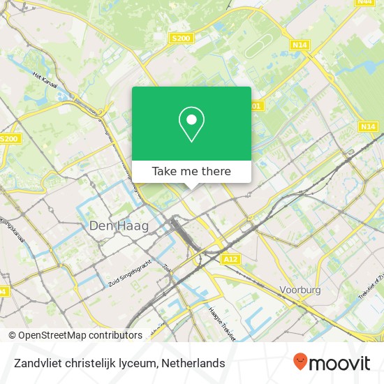 Zandvliet christelijk lyceum, Bezuidenhoutseweg 40 map