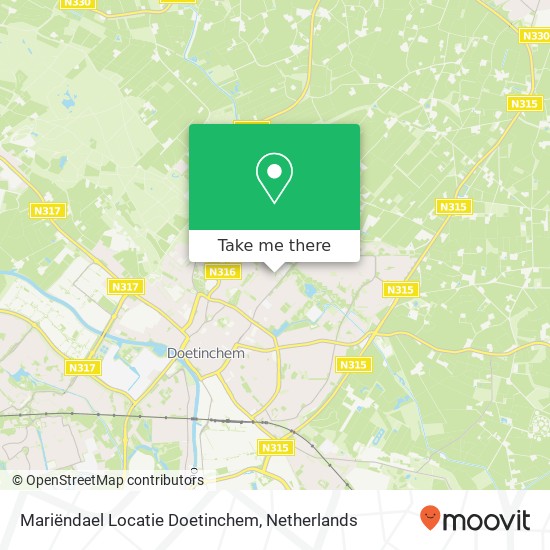 Mariëndael Locatie Doetinchem, Oude Rozengaardseweg 144 map