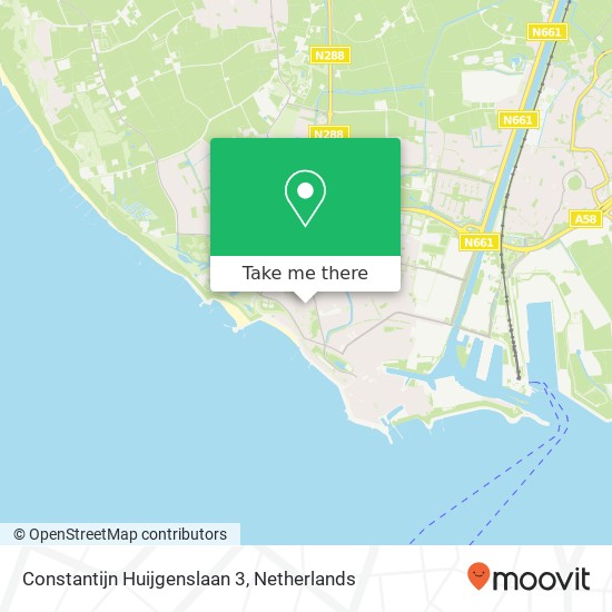 Constantijn Huijgenslaan 3, 4382 BN Vlissingen Karte