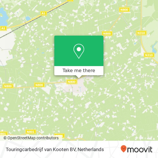 Touringcarbedrijf van Kooten BV, Veluweweg 62 map