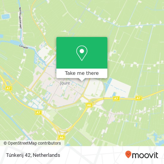 Túnkerij 42, Túnkerij 42, 8501 TJ Joure, Nederland map