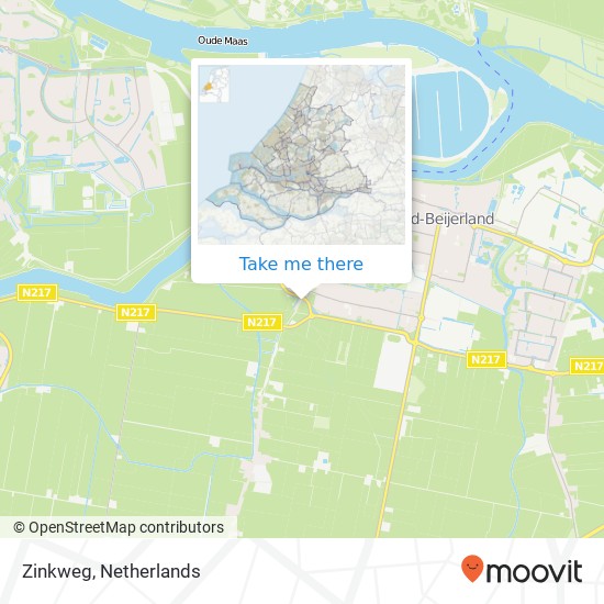 Zinkweg, Zinkweg, 3262 BG Oud-Beijerland, Nederland Karte