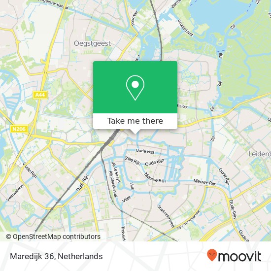 Maredijk 36, 2316 VN Leiden Karte